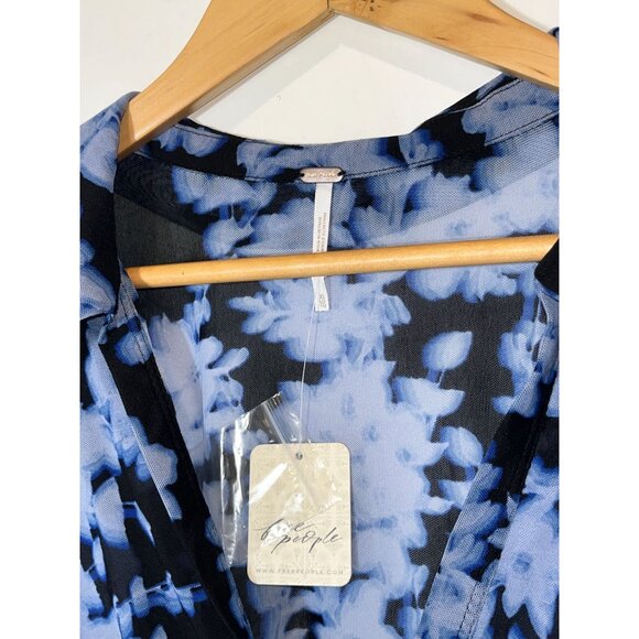 NWT Free People Onyx Indigo Combo Lucky Shirtee Womens size XL - Picture 7 of 12